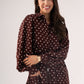 Kendra Polka Dot Blouse In Coffee