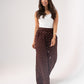 Kendra Polka Dot Trousers In Coffee