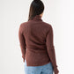 Kendra Polo Neck Top In Chocolate