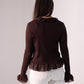 Kendra Ruffle Blouse In Chocolate