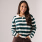 Kendra Rugby Top In Green Mix