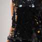 Kendra Sequin Vest Top In Black