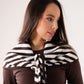 Kendra Stripe Neck Scarf In Coffee Mix