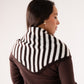 Kendra Stripe Neck Scarf In Coffee Mix