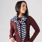 Kendra Stripe Neck Scarf In Blue Mix