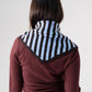 Kendra Stripe Neck Scarf In Blue Mix