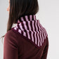 Kendra Stripe Neck Scarf In Pink Mix