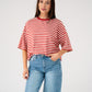 Kendra Stripe T-Shirt In Red & Cream