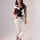 Kendra Textured Waistcoat In Cow Print