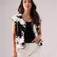 Kendra Textured Waistcoat In Cow Print