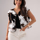 Kendra Textured Waistcoat In Cow Print