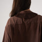 Kendra Tie Neck Ruffle Blouse In Coffee
