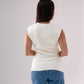 Kendra Wrap Style Waistcoat In Cream