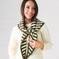 Kendra Stripe Neck Scarf In Khaki Mix