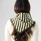 Kendra Stripe Neck Scarf In Khaki Mix