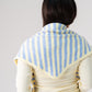 Kendra Stripe Neck Scarf In Lemon Mix