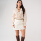Kiera Belted Skirt In Cream