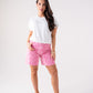 Kiera Bubble Hem T-Shirt In White