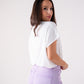 Kiera Bubble Hem T-Shirt In White