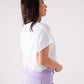 Kiera Bubble Hem T-Shirt In White