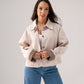 Kiera Contrast Cuff Jacket In Neutral