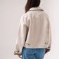 Kiera Contrast Cuff Jacket In Neutral