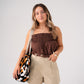 Kiera Cotton Shorts In Beige
