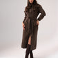 Kiera Denim Midi Dress In Chocolate