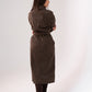 Kiera Denim Midi Dress In Chocolate