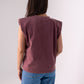 Kiera Embellished Sleeveless Top In Bordeaux