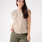 Kiera Embellished Sleeveless Top In Neutral