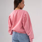 Kiera Half Button Sweatshirt In Pink