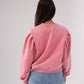Kiera Half Button Sweatshirt In Pink
