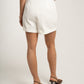 Kiera High Waist Shorts In White