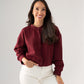 Kiera Jersey Cardigan In Bordeaux