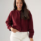 Kiera Jersey Cardigan In Bordeaux