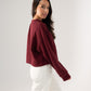 Kiera Jersey Cardigan In Bordeaux