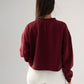 Kiera Jersey Cardigan In Bordeaux