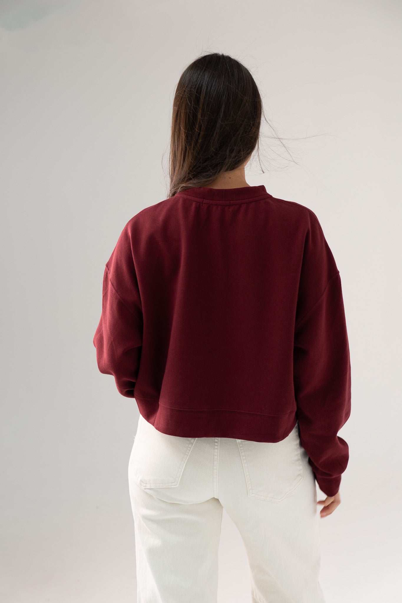 Kiera Jersey Cardigan In Bordeaux