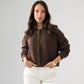 Kiera Jersey Cardigan In Chocolate
