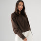 Kiera Jersey Cardigan In Chocolate