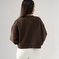 Kiera Round Neck Jumper In Chocolate