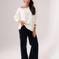 Kiera Round Neck Jumper In Cream