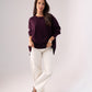 Kiera Round Neck Jumper In Plum