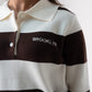 Kiera Rugby Top In Chocolate & Cream