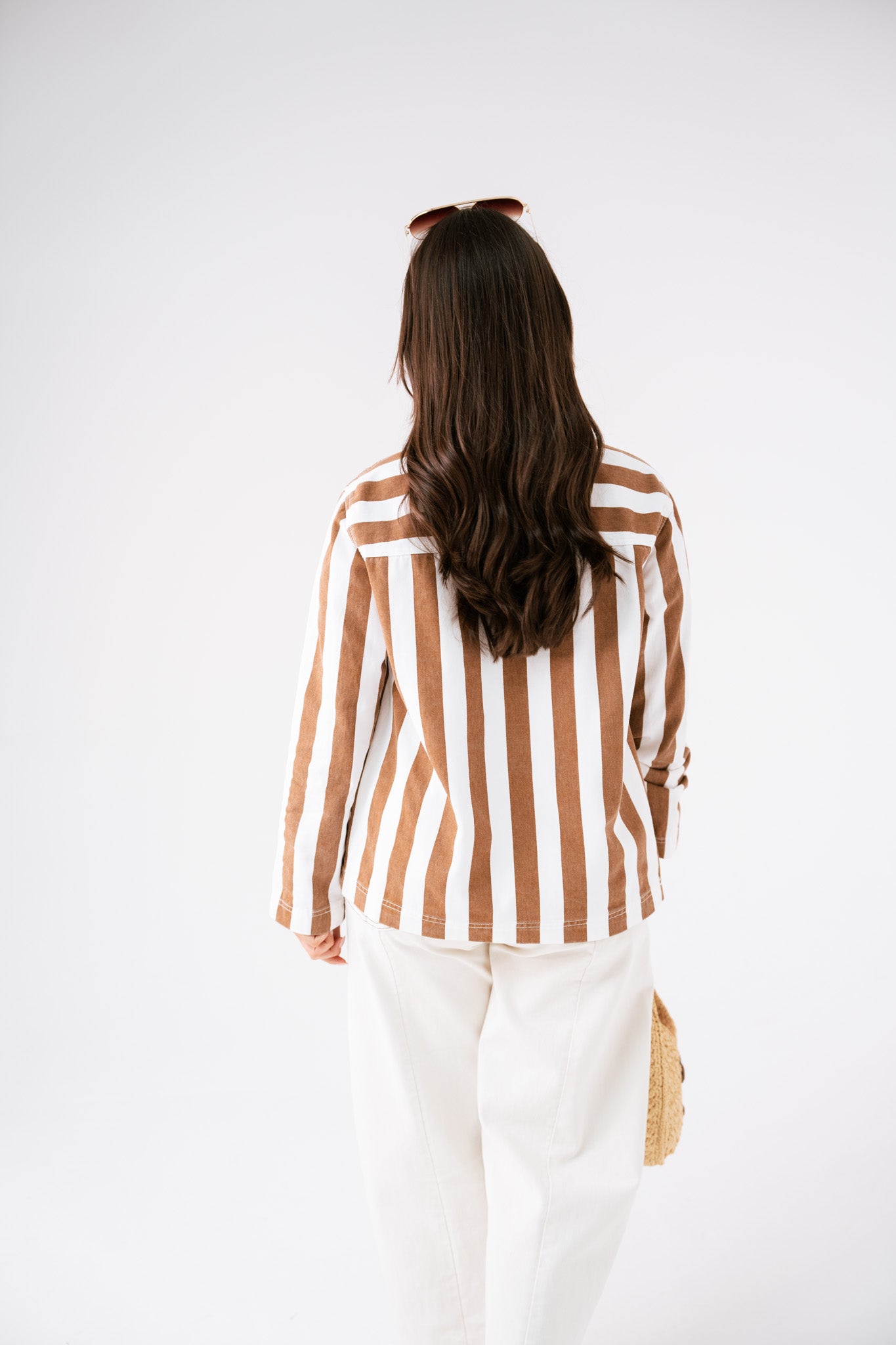 Kiera Stripe Shirt In Chocolate