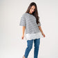 Kiera Stripe T-Shirt In Navy