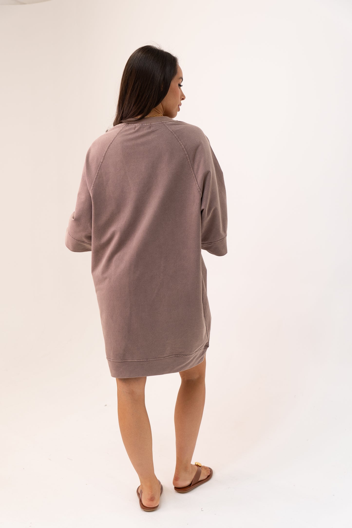 Kiera T-Shirt Dress In Chocolate