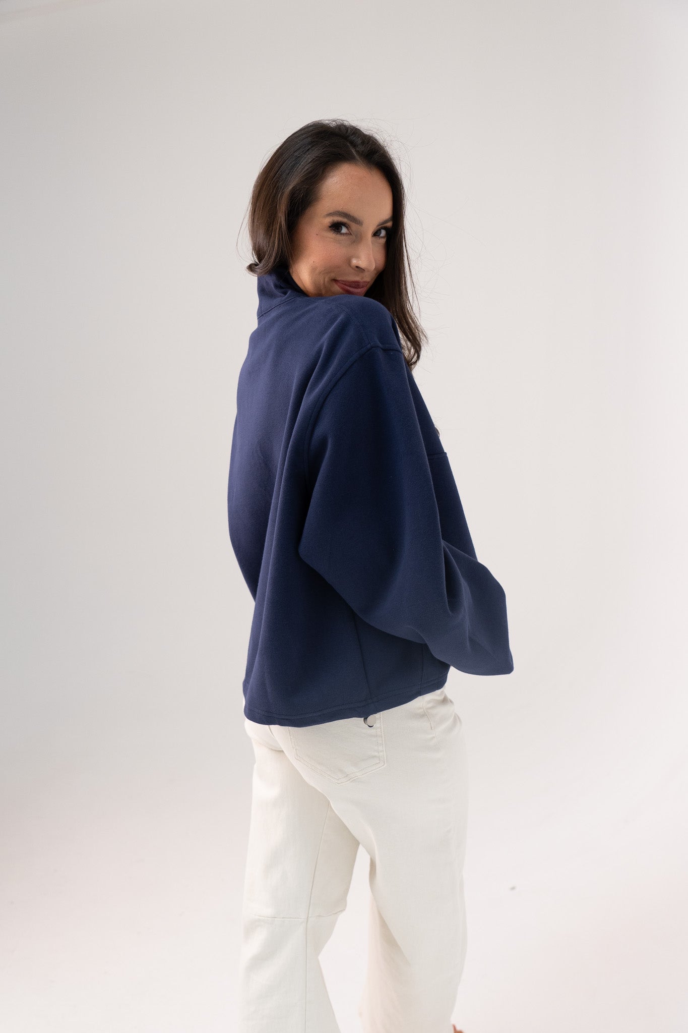 Kiera Tennis Half Zip In Navy