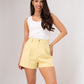 Kiera Cotton Shorts In Yellow